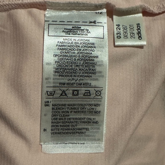 Adidas Train Essentials Workout Tee Women’s Small Pink Black New No Tags - Picture 9 of 9